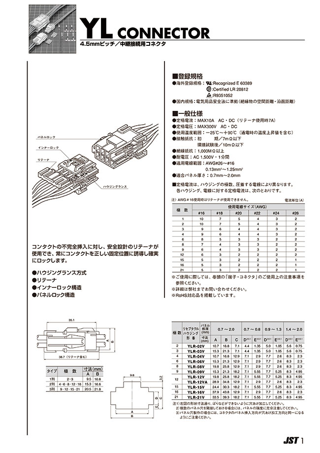 YLP-03V | YL Connector | JST(JSTMFG) | MISUMI India